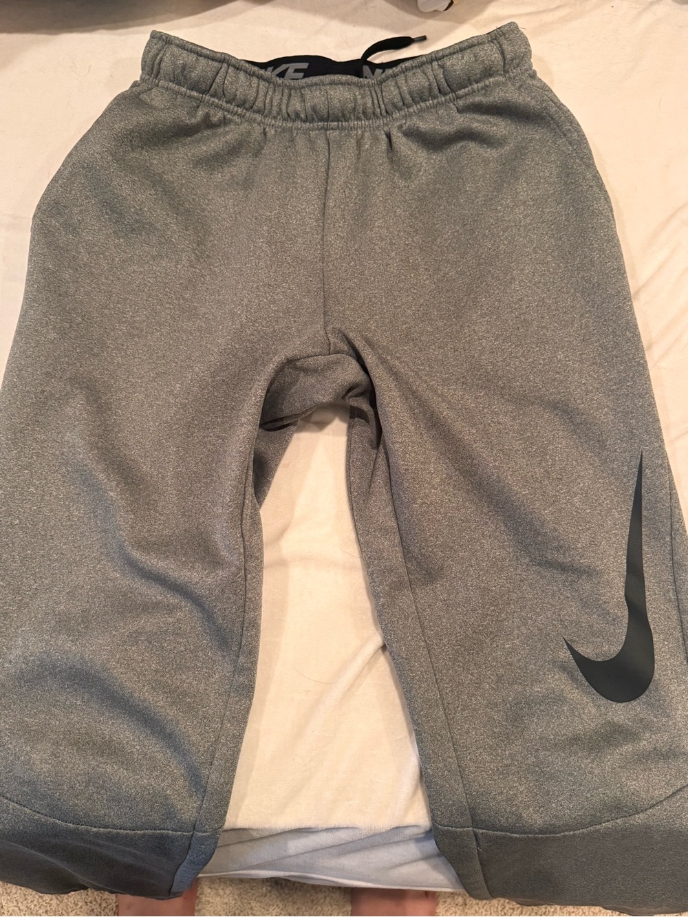 Nike mens Gray Athletic Sweatpants with Swoosh Logo